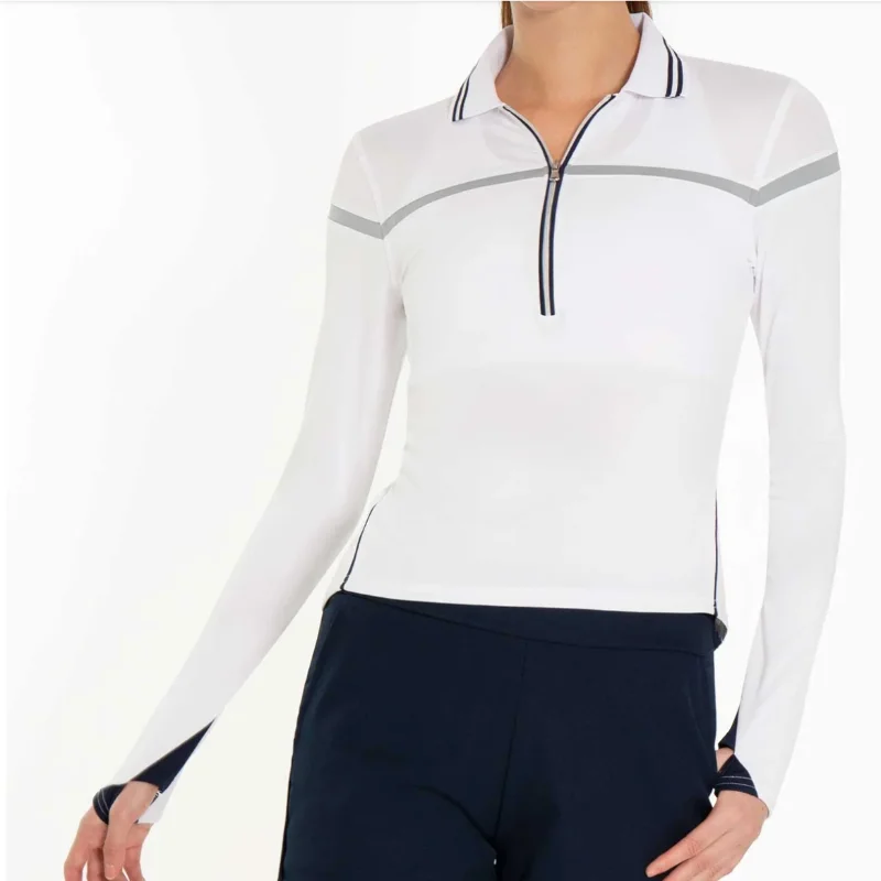 InPhorm Chloe L/S - White/Midnight