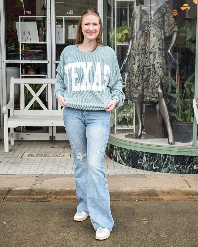 RESTOCKED - TEXAS RIB CORD SWEATSHIRT - SLATE