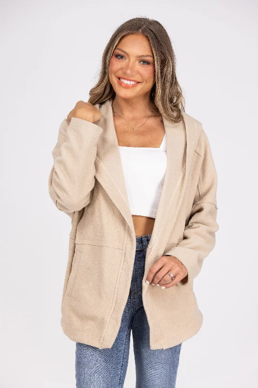 Road Trip Besties Women's Soft Open Front Hooded Cardigan