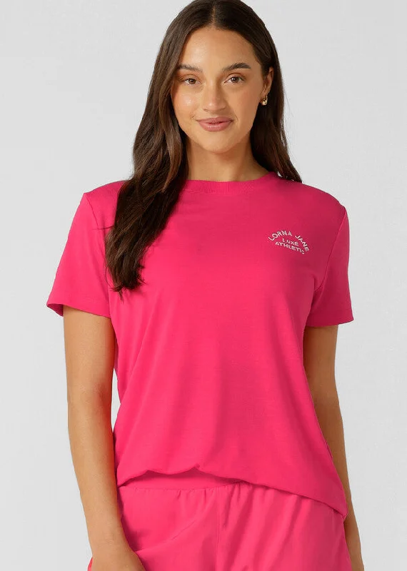 Lorna Jane Lotus T-Shirt - Neon Raspberry