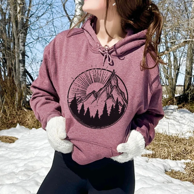 Mountain Sun Hoodie Nature Crewneck Sweatshirt *UNISEX FIT*