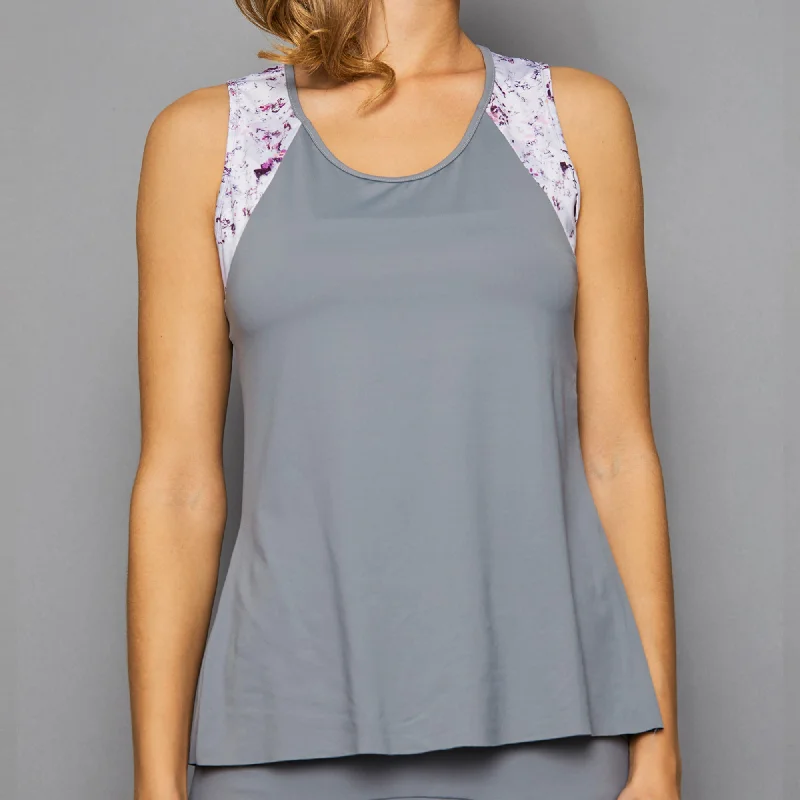 Rhapsody Tank Top w/print (grey)