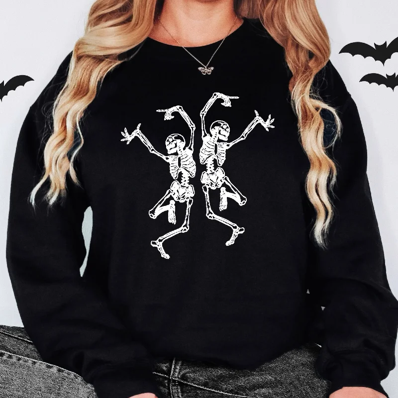 Skeleton Dancing Crewneck Sweatshirt - Spooky Season Gildan Hoodie *UNISEX FIT*