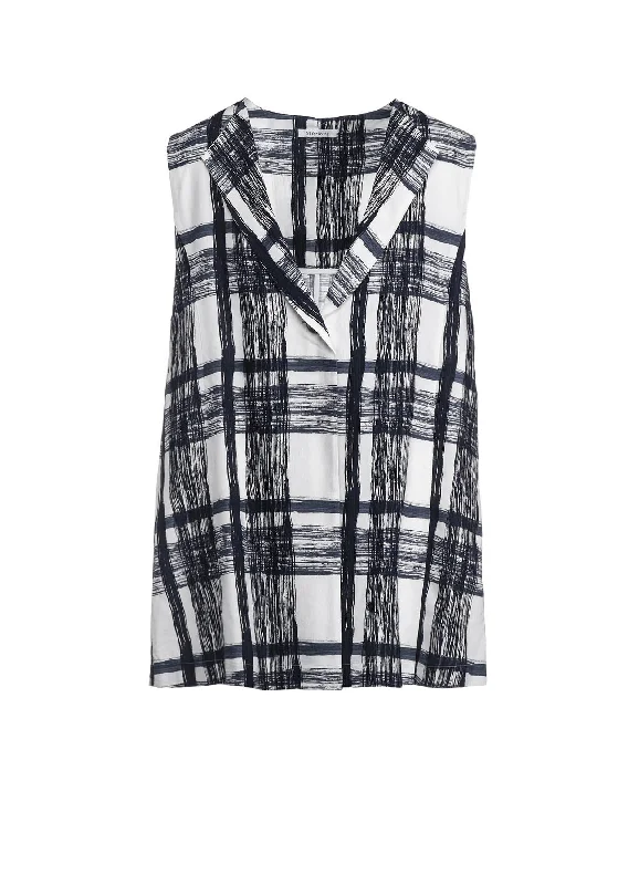 SHADOW PLAID LONG GILET