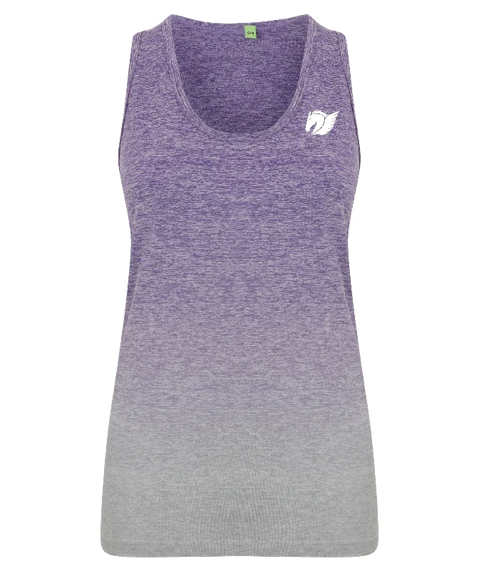 Ombre Seamless Vest - Purple/ Light Grey Marl