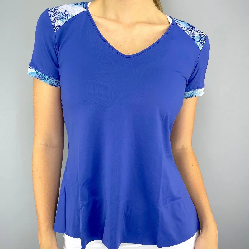 Scotia Short-Sleeve Top (print/blue)