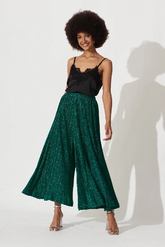 Sugary Pant In Emerald Lurex