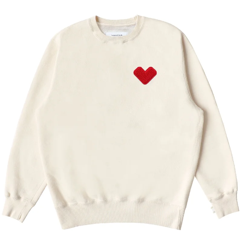 Heart Sweatshirt Cream - Unisex