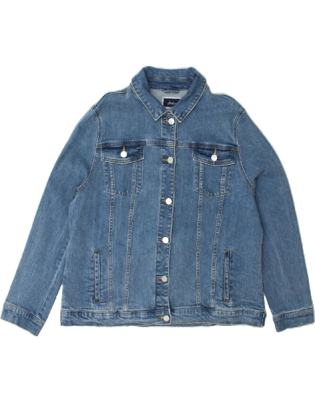 JOULES Womens Denim Jacket UK 18 XL Blue Cotton