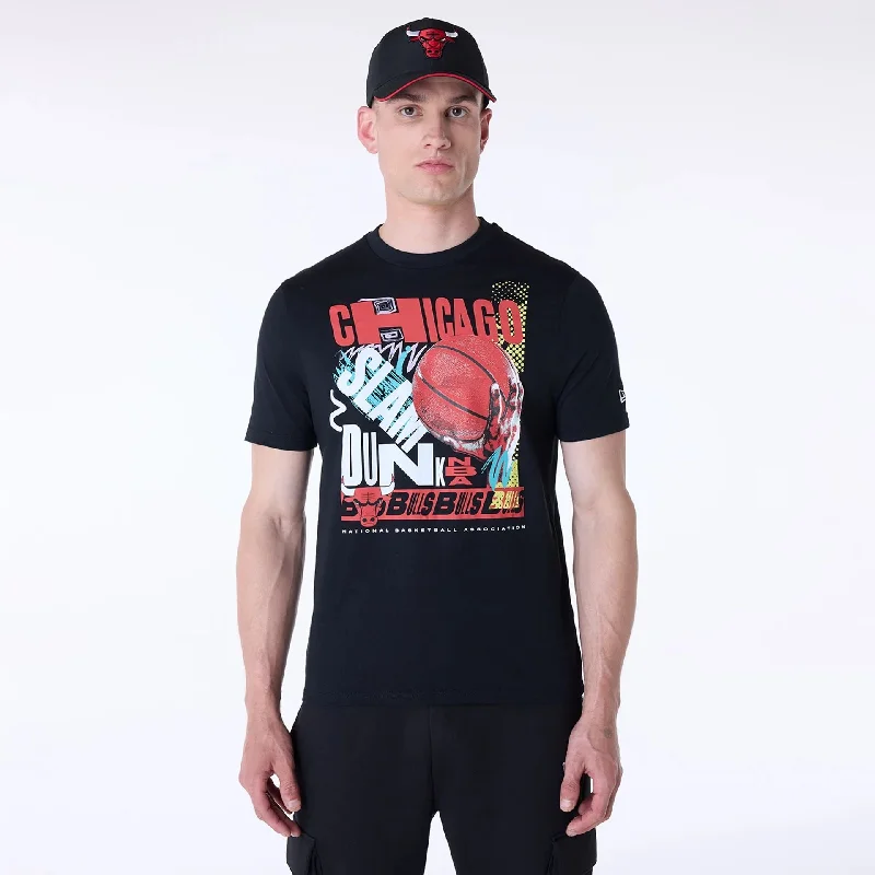 Chicago Bulls Basketball Graphic Black T-Shirt