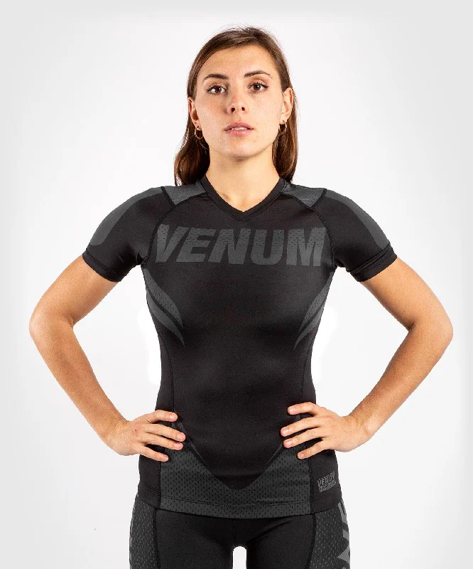 Venum ONE FC Impact Rashguard - short sleeves - for women - Black/Black