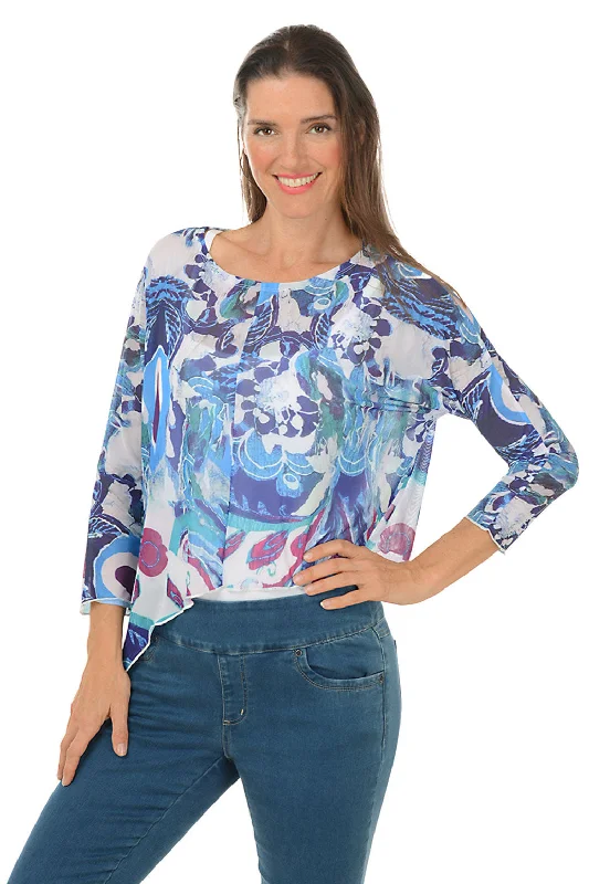 Abstract Marble Mesh Asymmetrical Top