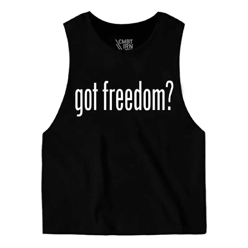 Got Freedom? Women's Flowy Racerback Crop