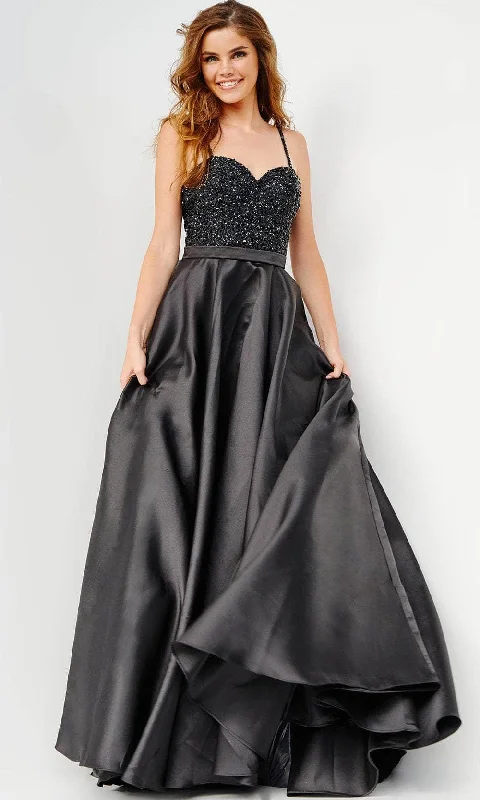 JVN by Jovani JVN08475 - Beaded Sweetheart Satin Prom Dress