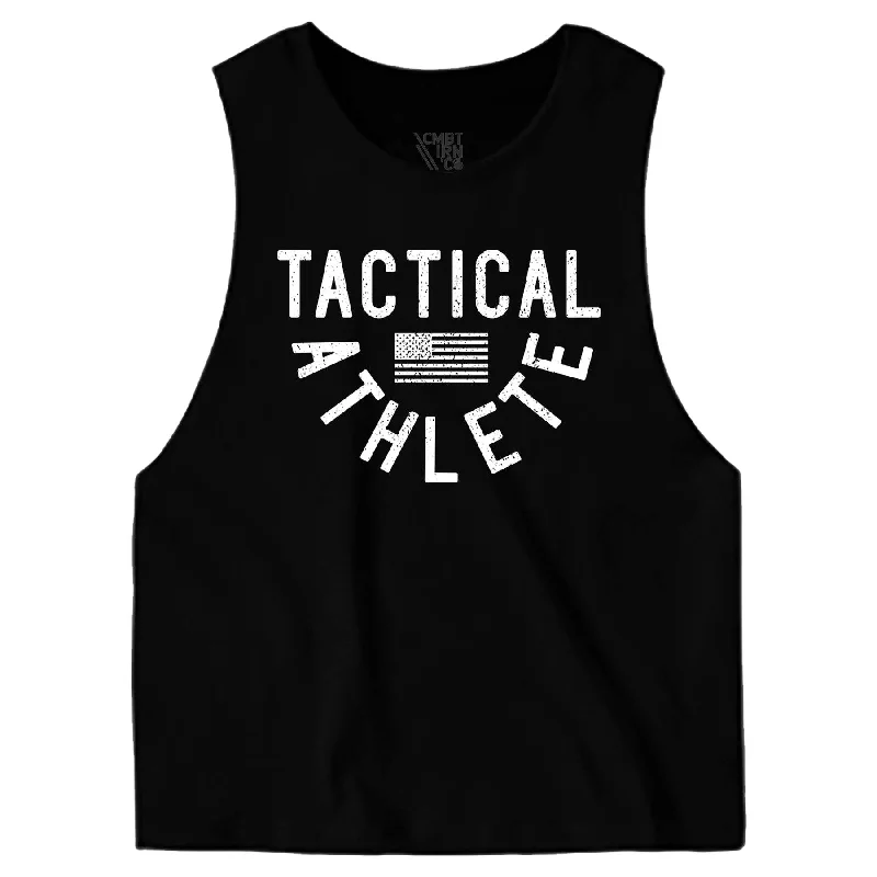 Tactical Athlete Arched Logo Crop Top