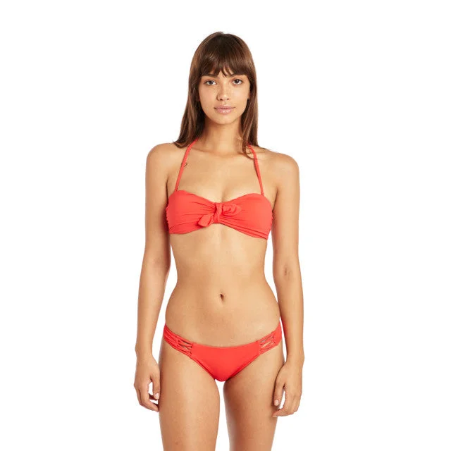 Billabong Women's Beach N3St01 4347 Sol Searcher Tied Red Bra