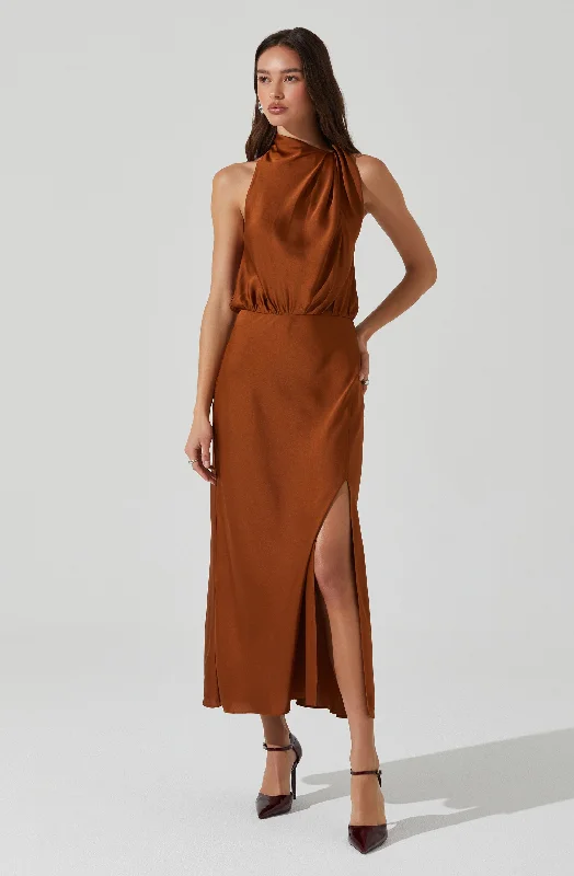 Jelyn Satin Midi Dress