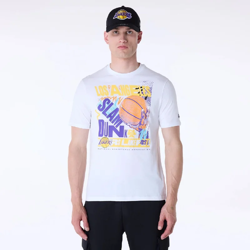 LA Lakers Basketball Graphic White T-Shirt