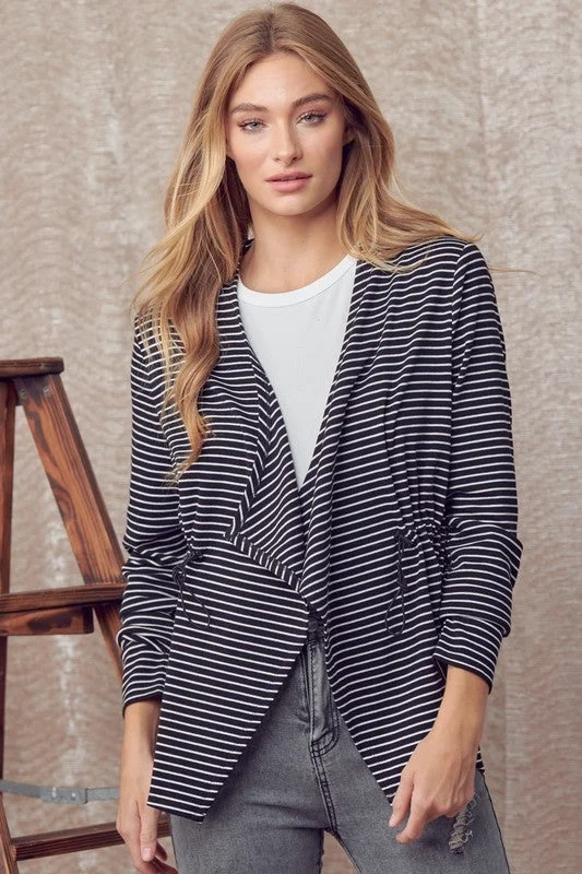 Stripe Up Women's Lightweight Knit Cardigan