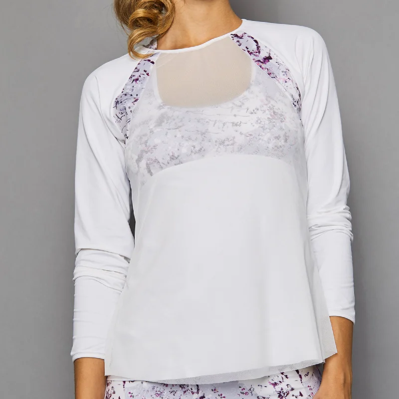 Rhapsody Sheer-body Top (white)