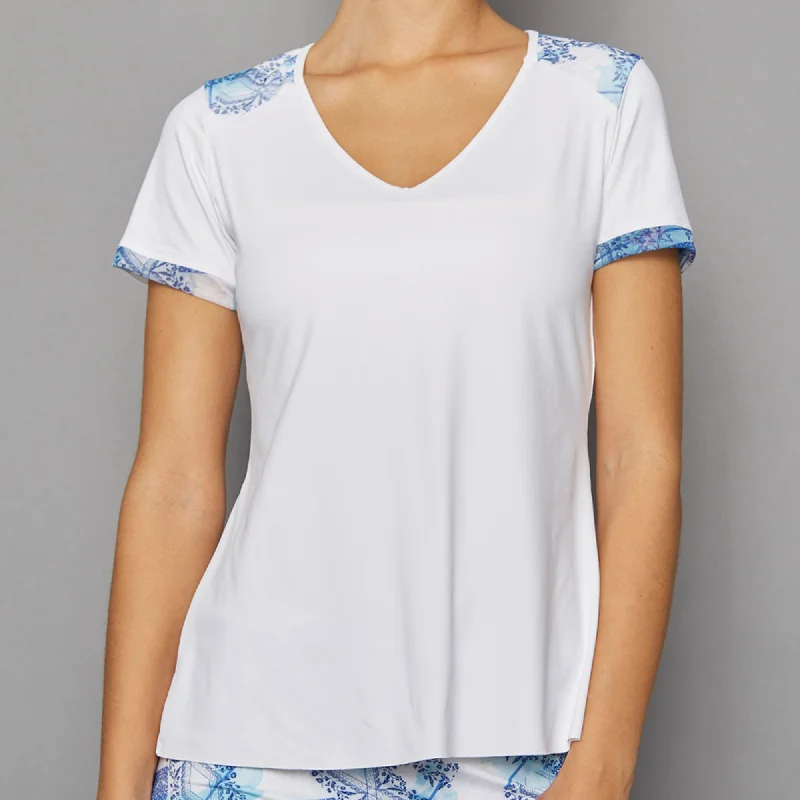 Scotia Short-Sleeve Top (print/white)